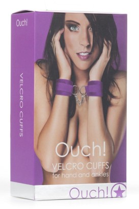 Фиолетовые наручники Velcro Cuffs Purple