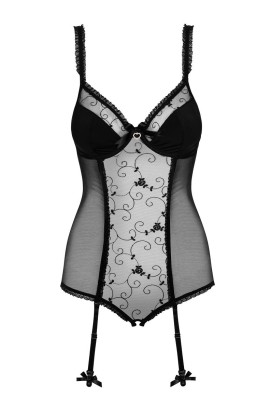 Чарующее тедди Rosana с цветочным узором, интимным доступом и пажами