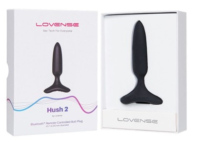 Черная анальная вибропробка HUSH 2 Size S - 12,1 см.