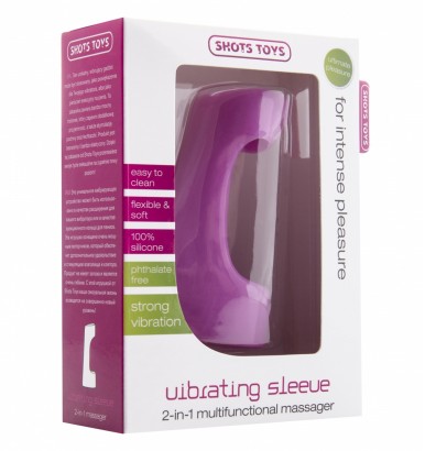 Розовая вибронасадка-эректор на пенис Vibrating Sleeve 