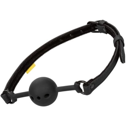 Черный силиконовый кляп-шар Breathable Ball Gag