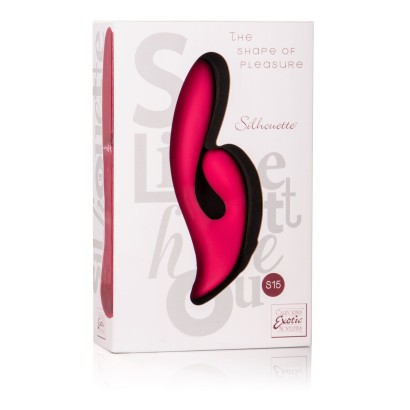 Двойной красный вибратор Silhouette S15 - 20 см.