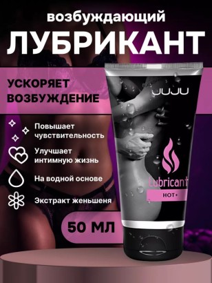 Возбуждающий лубрикант на водной основе JUJU HOT+ - 50 мл.