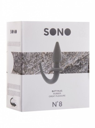 Серая анальная пробка SONO №8 