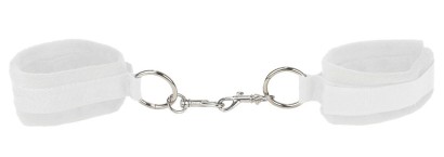 Белые наручники Velcro Cuffs White