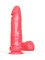 Податливый розовый фаллоимитатор на присоске - 19 см.