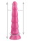 Розовый анальный рельефный стимулятор - 27 см.