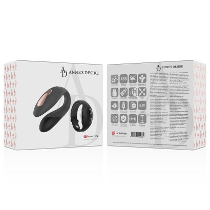 Черный вибратор для пар с пультом-часами