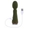 Мини-вибромассажёр цвета хаки Heartfelt - 13,4 см.