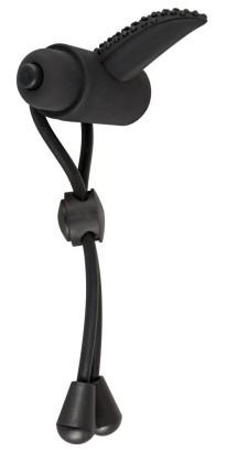 Чёрно лассо на пенис BLACK VELVETS с вибрацией