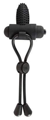 Чёрно лассо на пенис BLACK VELVETS с вибрацией