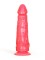 Розовый гелевый дилдо на присоске - 16,5 см.