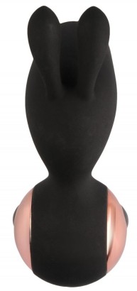 Черный вибростимулятор с ушками
