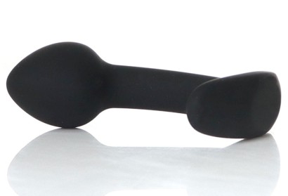 Черная анальная втулка Curved - 7,5 см.