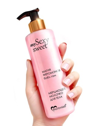 Молочко для тела Sexy Sweet с ароматом бабл-гам, шиммером и феромонами - 200 мл.