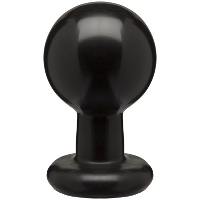 Круглая черная анальная пробка Classic Round Butt Plugs Large - 12,1 см.