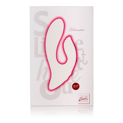 Красный перезаряжаемый вибратор со стимуляцией клитора Silhouette S17