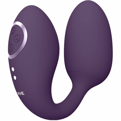 Фиолетовое виброяйцо с дополнительной клиторальной стимуляцией Aika
