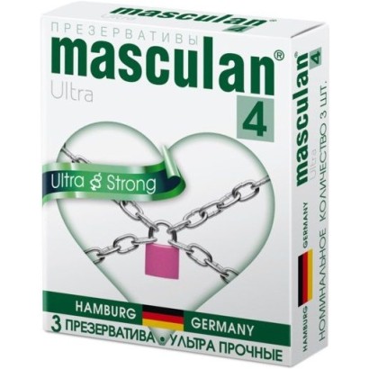 Ультрапрочные презервативы Masculan Ultra 4 Strong - 3 шт.