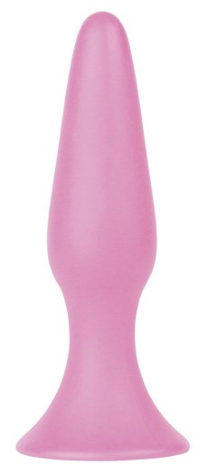 Розовая анальная пробка Silky Buttplug Small Pink - 11,5 см.