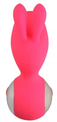 Красный вибростимулятор с ушками