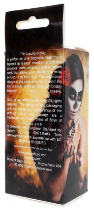 Черная анальная втулка Curved - 9 см.