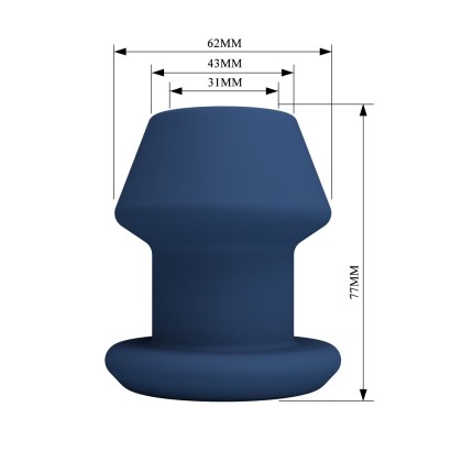 Синий анальный расширитель Jack Anal Plug S - 7,7 см.