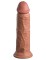 Кофейный фаллоимитатор 8  Silicone Dual Density Cock - 22,8 см.