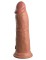 Кофейный фаллоимитатор 8  Silicone Dual Density Cock - 22,8 см.
