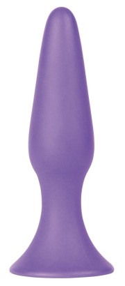 Фиолетовая анальная пробка Silky Buttplug Small Purple - 11,5 см.