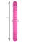 Розовый двухсторонний спиралевидный фаллоимитатор - 43 см.