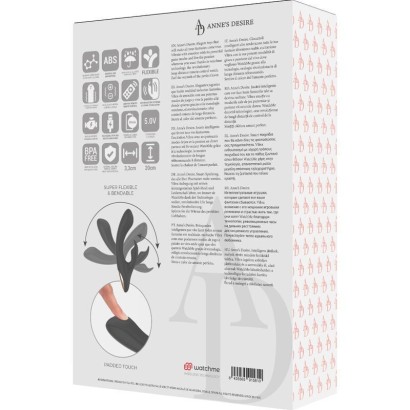 Черный вибратор-кролик с пультом-часами - 20,5 см.