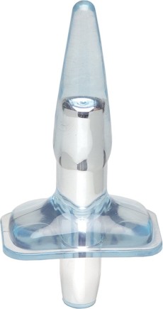 Голубая анальная пробка Purrfect Plug - 9,5 см.