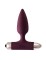 Бордовая анальная вибропробка New Edition Glory - 11 см.