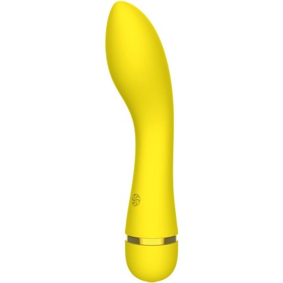 Желтый перезаряжаемый вибратор Whaley - 16,8 см.