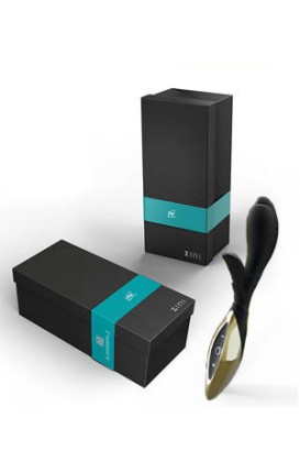 Черный с золотом вибратор ZINI ZOOK