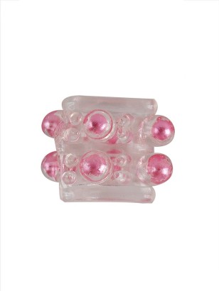 Прозрачная насадка на пенис с цветными шариками