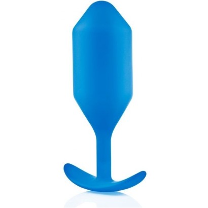 Синяя пробка для ношения B-vibe Snug Plug 5 - 14 см.