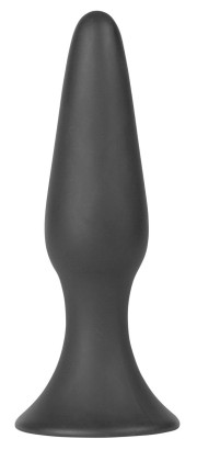 Чёрная анальная пробка Silky Buttplug Big Black - 16 см.