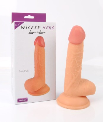 Реалистичный телесный фаллоимитатор Erokay - 12,5 см.