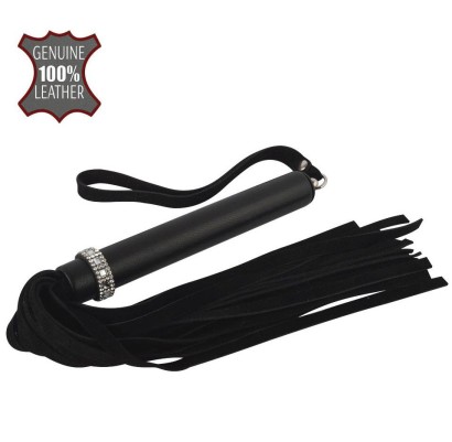 Черная многохвостая плеть  Гламур  - 41 см.
