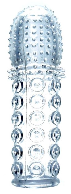 Прозрачная закрытая насадка на пенис - 13,5 см.