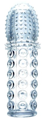 Прозрачная закрытая насадка на пенис - 13,5 см.