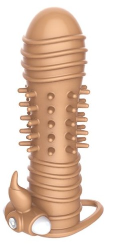 Телесная вибронасадка Dragon - 14 см.