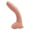 Телесный фаллоимитатор-гигант на присоске Alex - 28,2 см.