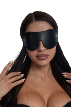 Черная однослойная кожаная маска