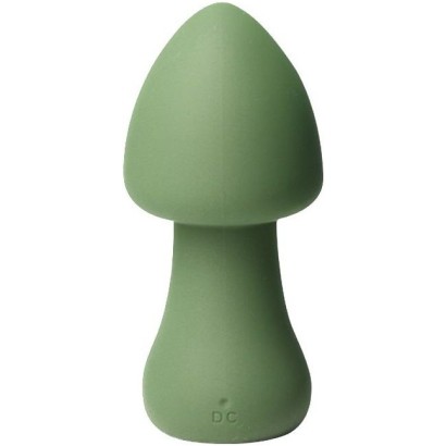 Зеленый перезаряжаемый клиторальный стимулятор-грибочек Parasol Mushroom