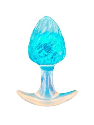 Голубоватая анальная пробка - 9 см.