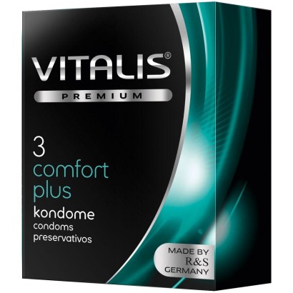 Контурные презервативы VITALIS PREMIUM comfort plus - 3 шт.