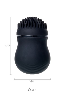Черный стимулятор клитора PPP CURU-CURU BRUSH ROTER